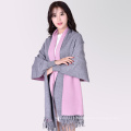 2017 vente Chaude moderne deux couleurs tout-match dame hiver femmes longue écharpe châle faux pashmina écharpe